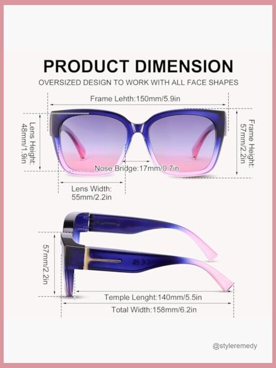 Polarized Fit Over Glasses Sunglasses UV400 Protection Oversized